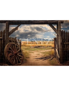 Fabric Photography Background Barn / Backdrop 4767