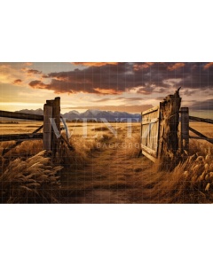 Fabric Photography Background Farm Gate / Backdrop  4768