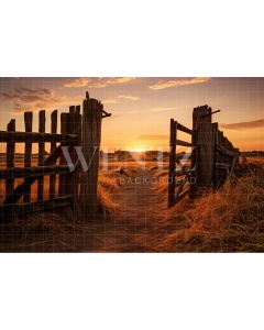 Fabric Photography Background Farm Gate / Backdrop 4769