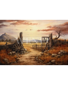 Fabric Photography Background Road to Farm / Backdrop 4782