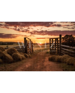 Fabric Photography Background Farm Gate / Backdrop 4786