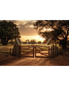 Fabric Photography Background Farm Gate / Backdrop 4787