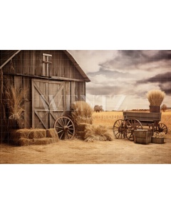 Fabric Photography Background Barn / Backdrop 4788