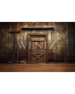 Fabric Photography Background Rustic Door / Backdrop 4871