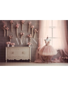 Fabric Photography Background Ballerinas Room / Backdrop 4889