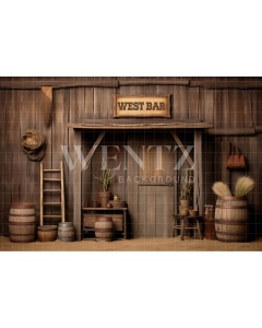 Fabric Photography Background Old West Bar / Backdrop 4925