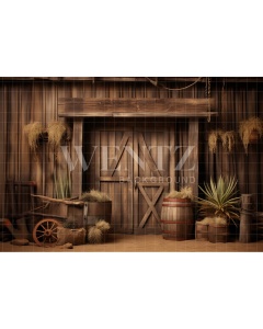 Fabric Photographic Background Rustic Door  / Background 4927