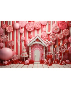 Photographic Background in Fabric Sweet House / Background 4938