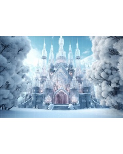 Photographic Background in Fabric Ice Castle / 4952