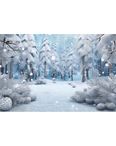 Fabric Photography Background Winter Forest / Backdrop 4955