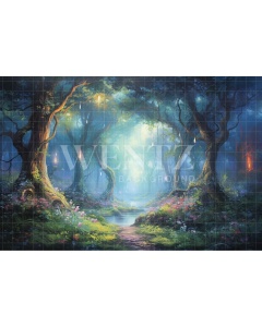 Photographic Background in Fabric Enchanted Forest / Backdrop 4960