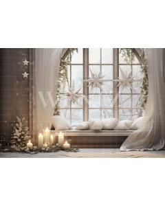 Photographic Background in Fabric Starry Window / Backdrop 4977