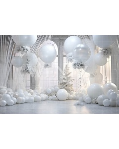 Photographic Background in Fabric New Year Set with Balloons / Backdrop 4990