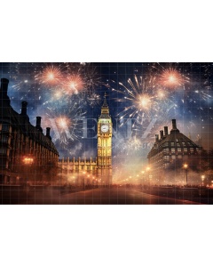 Photographic Background in Fabric Happy New Year / Backdrop 5000