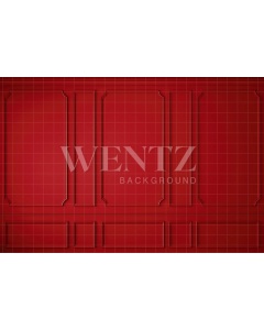 Photographic Background in Fabric Red Boiserie / Backdrop 5003