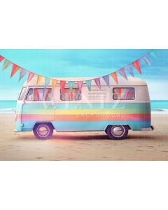 Photographic Background in Fabric Kombi in the Beach / Backdrop 5004