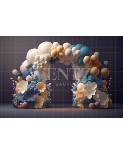 Photographic Background in Fabric Cake Smash Floral / Backdrop 5021