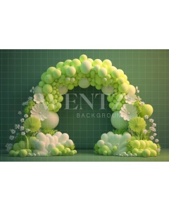 Photographic Background in Fabric Cake Smash Lime Green / Backdrop 5022