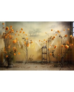 Photographic Background in Fabric Floral Room / Backdrop 5090