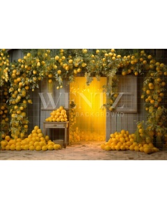 Photographic Background in Fabric Lemon Wall / Backdrop 5119