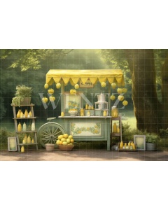 Photographic Background in Fabric Lemonade Stand / Backdrop 5122