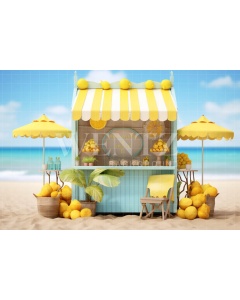 Photographic Background in Fabric Lemonade Stand / Backdrop 5135