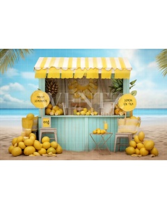 Photographic Background in Fabric Lemonade Stand/ Backdrop 5136