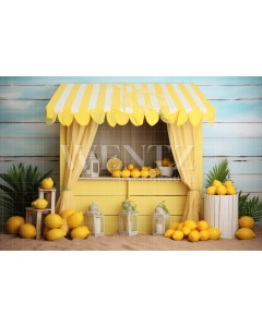 Photographic Background in Fabric Lemonade Stand / Backdrop 5139