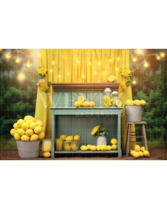 Photographic Background in Fabric Lemonade Stand / Backdrop 5148