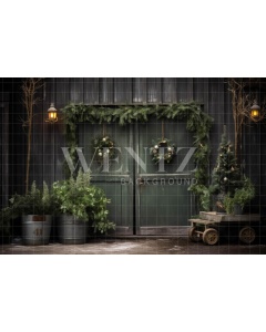 Photographic Background in Fabric Rustic Door / Backdrop 5155