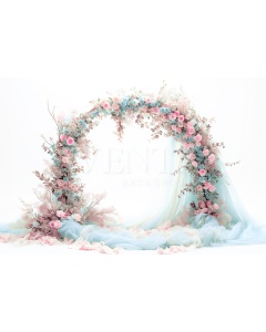 Fabric Photography Background Floral Arch / Backdrop 5273