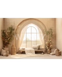 Fabric Photography Background Window Arch / Backdrop 5274