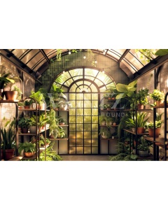 Fabric Photography Background Flower Greenhouse / Backdrop 5897