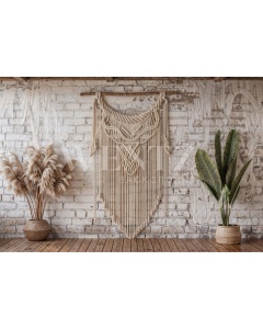 Fabric Photography Background Boho Wall with Macramé / Backdrop 5898