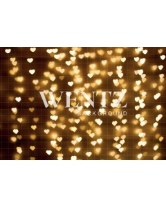 Fabric Photography Background Golden Heart / Backdrop 894