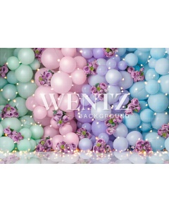 Fabric Photography Background Scenarios Colorful Balloon / Backdrop 2404