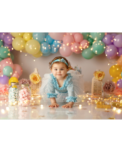 Fabric Photography Background Scenarios Colorful Balloon / Backdrop 1931