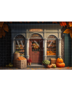 Fabric Photography Background Fall Fruit Market / Backdrop 2915