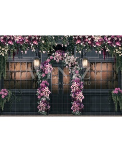 Fabric Photography Background Flower Store / Backdrop CW133