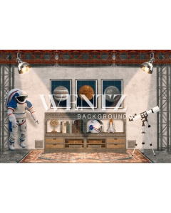 Fabric Photography Background Father's Day Astronaut Room / Backdrop CW148