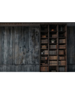 Fabric Photography Background Bookshelf Father's Day / Backdrop 6091