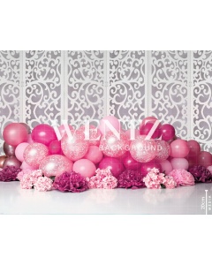 Fabric Photography Background Scenarios Pink Balloon / Backdrop 2203