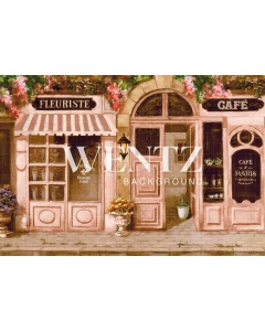 Fabric Photography Background Florist Store Paris / Backdrop CW67