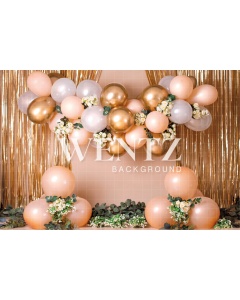 Fabric Photography Background Cake Smash Salmon and Gold / Backdrop 2278