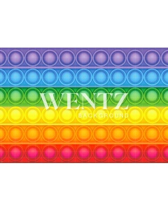 Fabric Photography Background Colorful Pop It Toy / Backdrop 2361