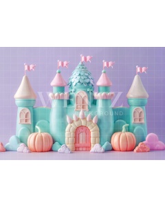 Fabric Photography Background Halloween Castle / Backdrop 6341