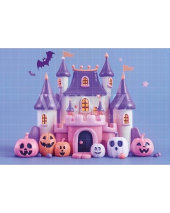 Fabric Photography Background Halloween Castle / Backdrop 6344