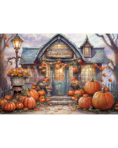 Fabric Photography Background Witch's House Halloween / Backdrop 6361