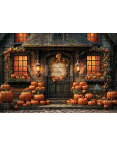 Fabric Photography Background Halloween House / Backdrop 6362