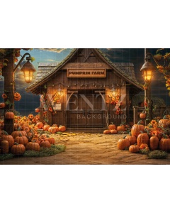 Fabric Photography Background Halloween House / Backdrop 6364